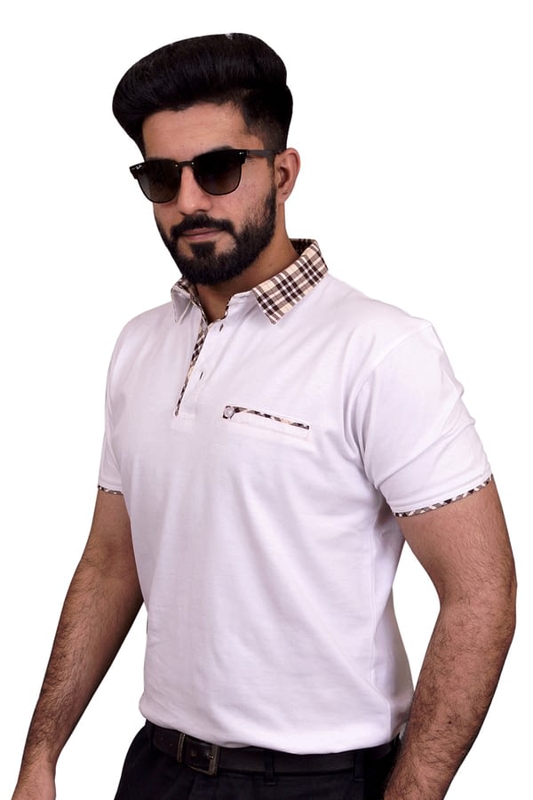 polo neck t shirt mens